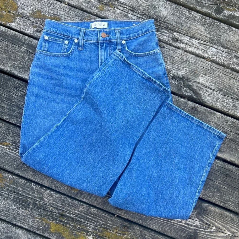 Madewell Perfect Vintage Wide-Leg Crop Jeans Womens 28 Blue NJ189 DM6503